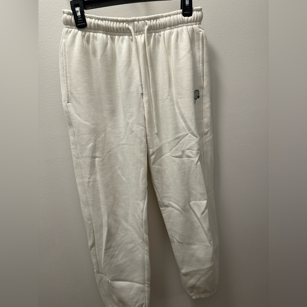 Glassine off white tennis sweatpants